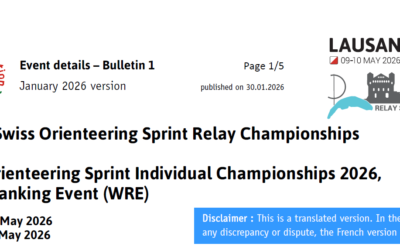 Publication of the event details