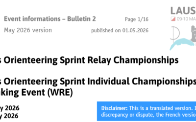Event informations and start lists